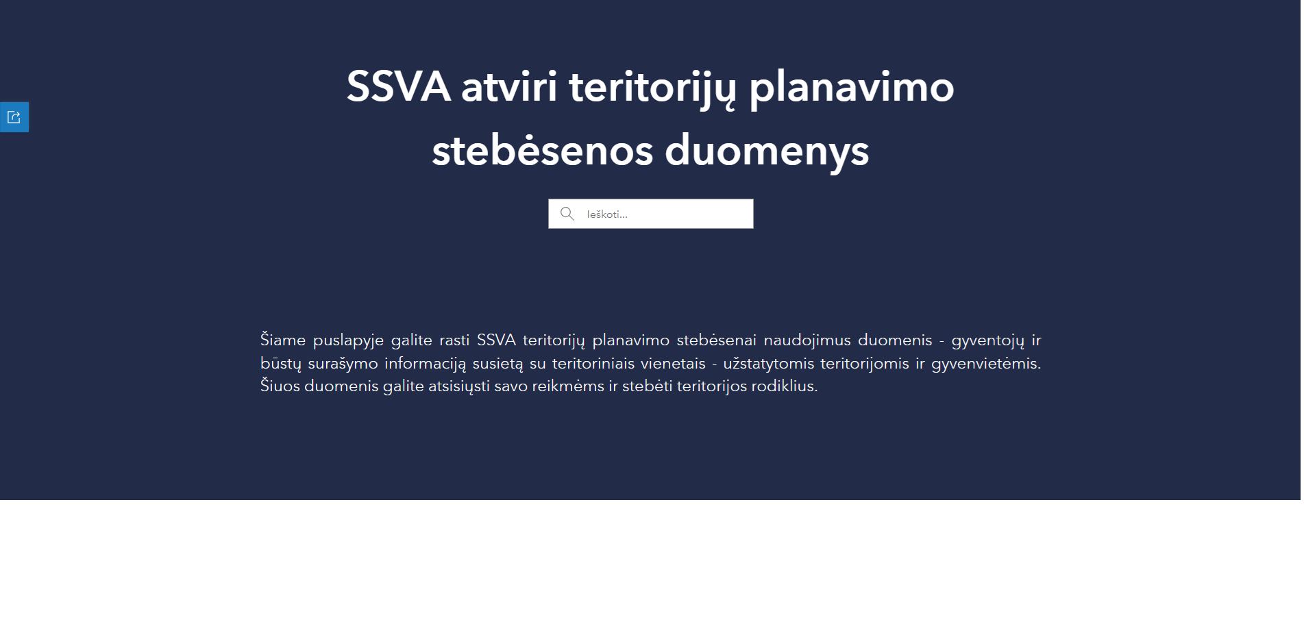 Teritorijų planavimo stebėsenos duomenys